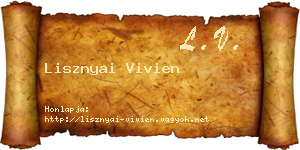 Lisznyai Vivien névjegykártya